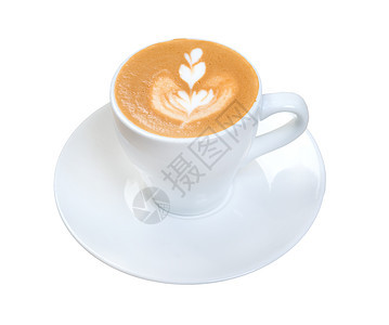 卡布奇诺咖啡杯 咖啡玻璃冰沙茶点奶油饮料杯子甜点白色图片