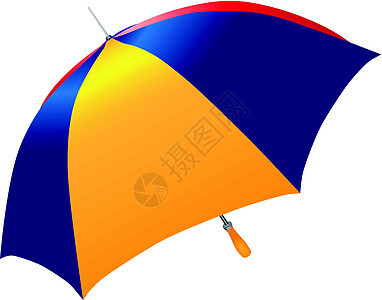 五彩伞尼龙保护织物光谱彩虹橙子红色天气亮度黄色图片