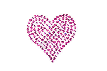 以心脏形式呈现的莱茵岩石头魅力圆圈辉光钻石水钻水晶宝石金光粉色图片