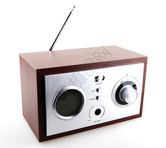 反光无线电台合金橙子音乐数字收音机按钮背景图片