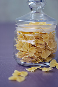 玻璃罐中面食玻璃食物硬粒早餐面粉化合物面包师食欲金子蝴蝶图片