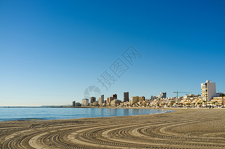 坎佩罗海滩水平建筑物支撑晴天住宅阳光海岸图片