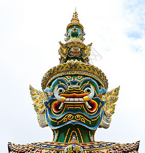 曼谷大宫情调蓝色天空上帝连体旅行宗教游客佛教徒避难所图片