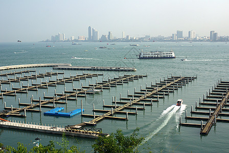 泰国帕塔亚的意见太阳假期旅游热带海滩民众住宅景观交通车道图片