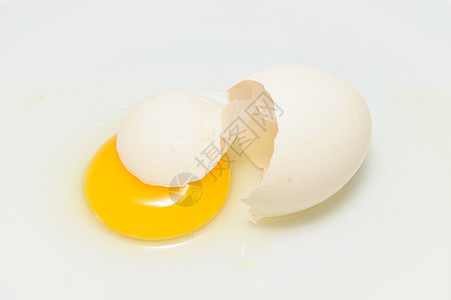 断蛋蛋黄液体白色蛋壳食物黄色图片
