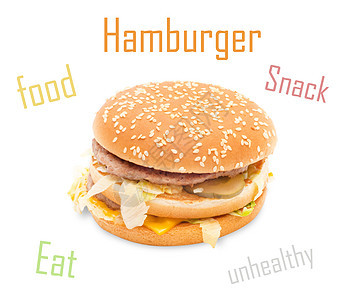 汉堡包美食白色小吃洋葱晚餐面包食物芝麻包子午餐图片