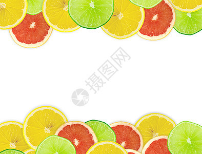柑橘切片摘要背景 特写 工作室照片活力绿色柠檬摄影肉质柚子宏观框架圆圈食物图片