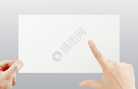 手持纸卡片边界床单框架推介会白色公告广告牌手指办公室图片