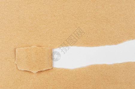 撕纸纸空白框架白色黄色损害古董床单包装纸棕色勘探图片