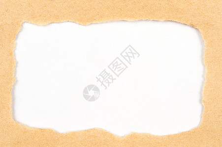 撕纸纸损害黄色边界白色空白勘探棕色宏观床单边缘图片