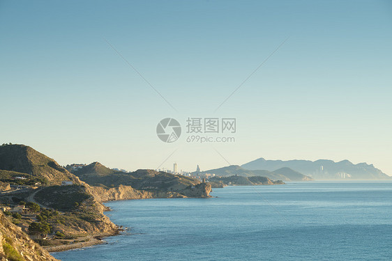 布兰卡海岸海洋支撑海岸线水平阳光岩石晴天风景悬崖图片