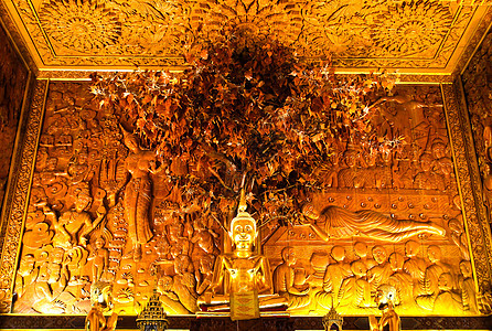 泰国寺庙传统泰国风格的木雕 简洁i图片