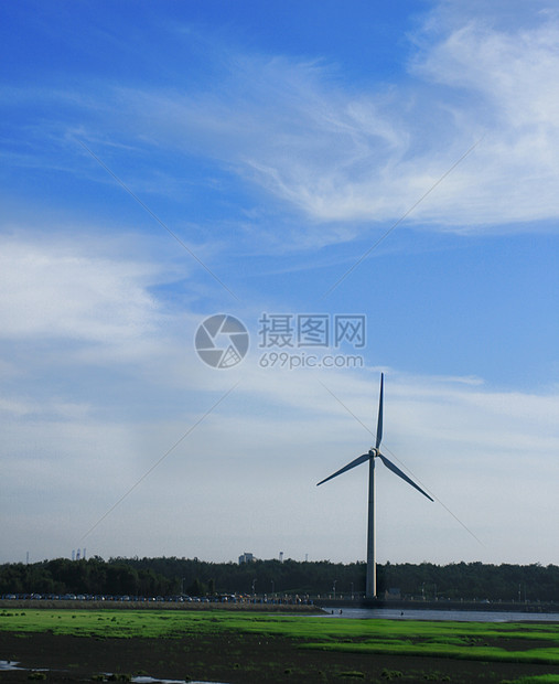 风力涡轮机风车全景太阳风能天空油菜籽晴天灌木丛电力场地图片