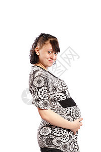 孕妇抚摸这里的肚子背景图片