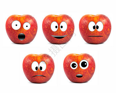 白色背景的红苹果(Red Appless)图片