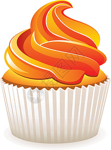 矢量纸杯插图庆典烹饪小吃甜点生日白色奶油食物漩涡图片