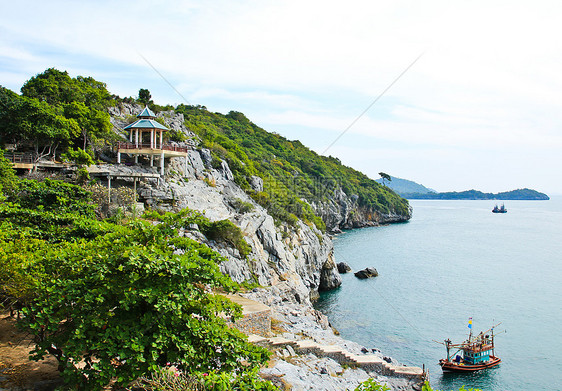 的斯里昌岛景色很美海岸线海浪反射假期冲浪天气血管热带海岸森林图片