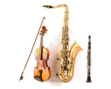 萨克斯高时速萨克斯式小提琴和白单簧管字符串反射金属男高音纽扣音乐会萨克斯管旋律仪器钥匙图片
