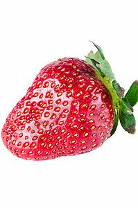 孤立草莓白色浆果种子叶子水果团体红色桌子食物绿色图片