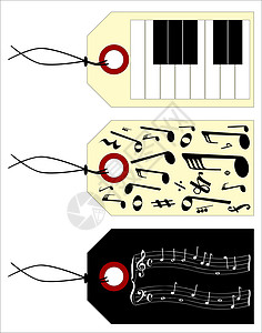 音乐标签高音白色计算机钥匙木板键盘钢琴插图工作低音图片