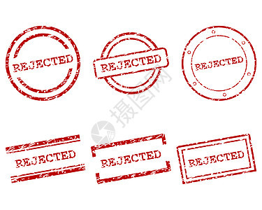 拒收邮票商业标签橡皮海豹插图烙印打印墨水按钮贴纸图片