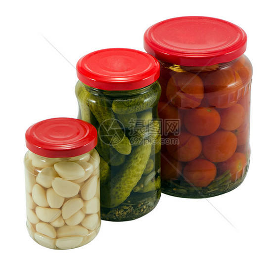 大蒜黄瓜西红柿 罐装玻璃罐锅图片