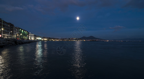 纳不勒斯湾地标旅游全景城市海岸火山图片