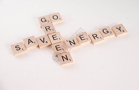 Go 绿色节约能源概念游戏木头世界拼字地球力量字母图片