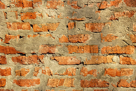 旧砖墙纹理黏土力量水泥矩形岩石裂缝平铺石工街道护岸图片