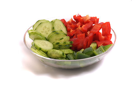 蔬菜食物绿色食谱黄瓜红色胡椒烹饪美食图片