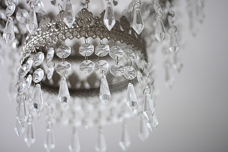 水晶的光华古董玻璃珠宝白色照明火花光泽灯泡微光图片