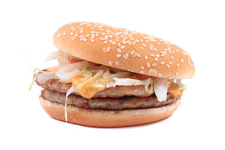 汉堡包美食芝士汉堡食物芝麻白色午餐面包种子图片