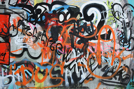 街头街头艺术黄色滑冰垃圾青少年街道文化墙纸作品涂鸦城市图片