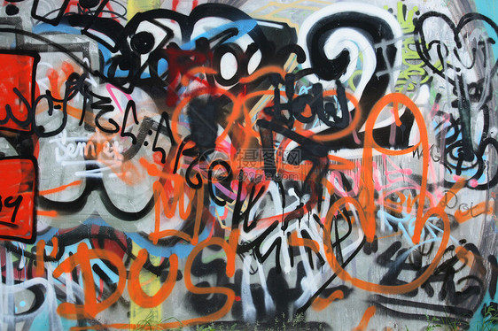 街头街头艺术黄色滑冰垃圾青少年街道文化墙纸作品涂鸦城市图片