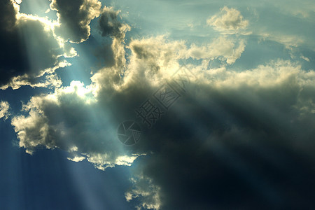 白云和太阳臭氧天空预报阳光蓝色射线气象天气天堂晴天图片
