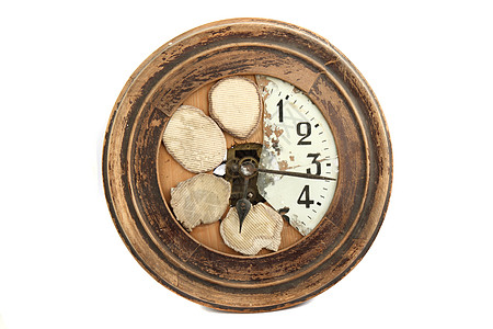 旧时钟钟表字母反射复古手表风格古玩小时时间棕褐色图片