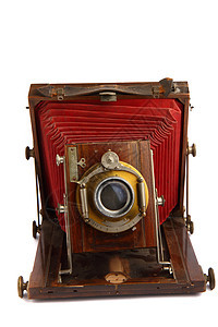 旧木制照相机白色市场摄影黑色棕色古董盒子库存相机照片图片