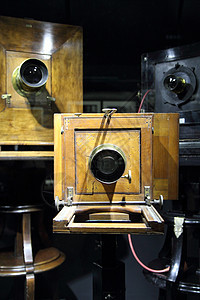极老的木制照相机市场库存摄影镜片古董木头照片盒子黑色相机图片