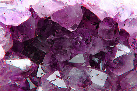 地基矿物淡紫色宝石薰衣草紫晶宝石学石英宏观水晶积分图片