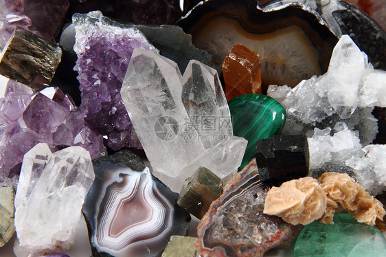 颜色宝石背景矿物学收藏石英水晶金子石头康复虎眼玛瑙矿物图片