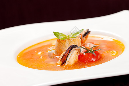 海食汤液体海鲜美食肉汤健康饮食食物蔬菜餐厅西红柿贝类图片