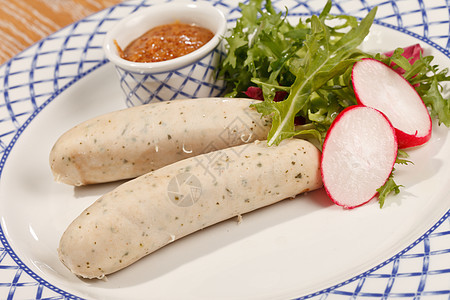 德国香肠火箭食物餐厅蔬菜盘子油炸萝卜营养派对炙烤图片
