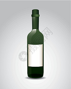 葡萄酒瓶插图酒吧酒精阴影绿色藤蔓白色酒厂玻璃瓶子图片