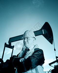 石油油田工人工业修理工油井控制头盔经理技术石油商活力安全图片