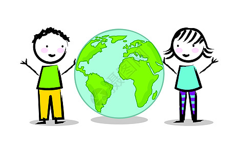 地球日地球孩子们卡通片全球微笑教育孩子朋友行星学校图片