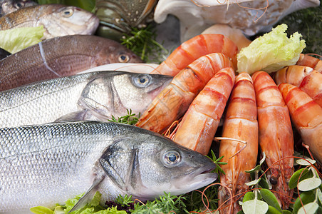 新鲜海鲜柠檬乌贼饮食营养章鱼龙虾海洋食物香葱盘子图片