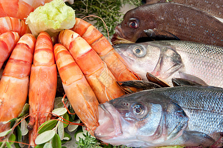 海食乌贼龙虾食物美食盘子市场海鲜餐厅橙子营养图片