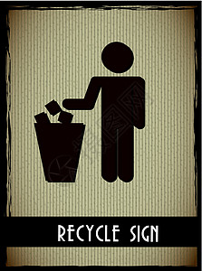 循环标志环境标签社会卡片垃圾桶生态活力力量垃圾男人图片