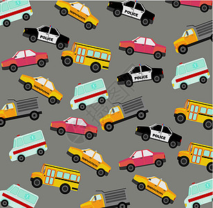 汽车图案学校插图出租车轿车交通黄色公共汽车货车红色卡通片图片