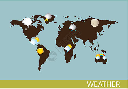 天气预报插图阳光气候风暴雪花闪电气象下雨晴天图片